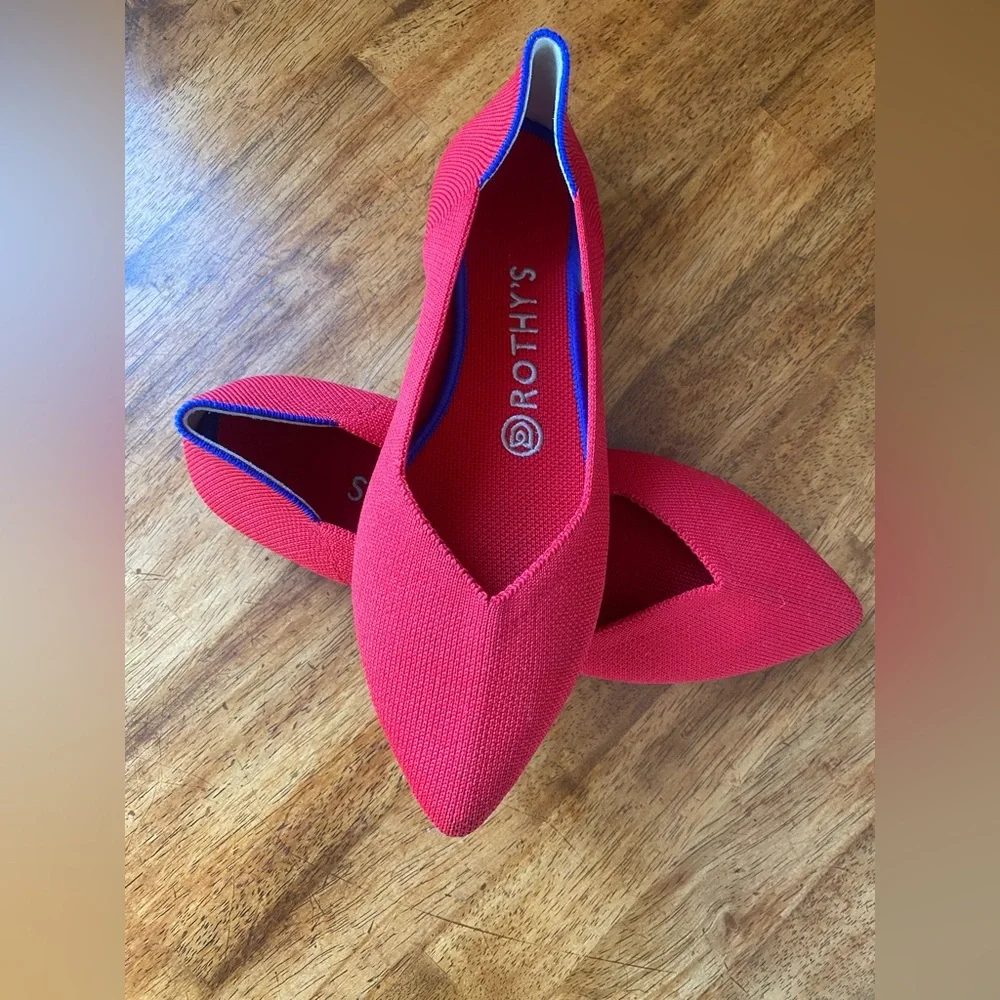 Rothy's Red Shoes- Women's 8 - Picture 3 of 5